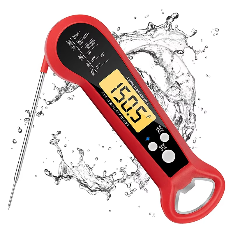 Digital Thermometer Probe - LMETJMA デジタル肉温度計インスタント読み取り肉温度計デジタルプローブ付き食品温度計調理グリル用 JT-124