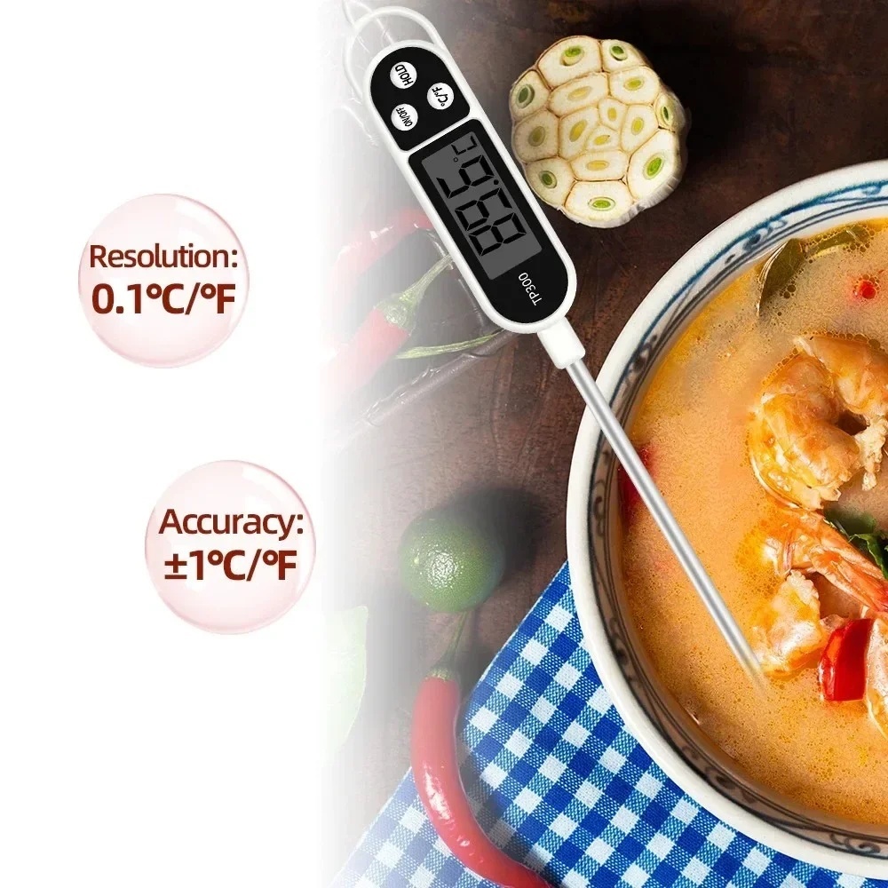 Digital Thermometer Probe - ステンレス鋼プローブタイプデジタルキッチン温度計、食品、バーベキューコンロ、水、牛乳、油、液体肉、キッチンツール用