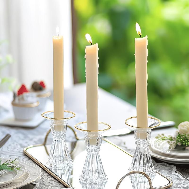 Candle Supplies For Sale - ホットセール 3個セット ガラス製キャンドルホルダー ワックス滴り防止台座 転倒防止ベース ウェディングテーブルセンターピース
