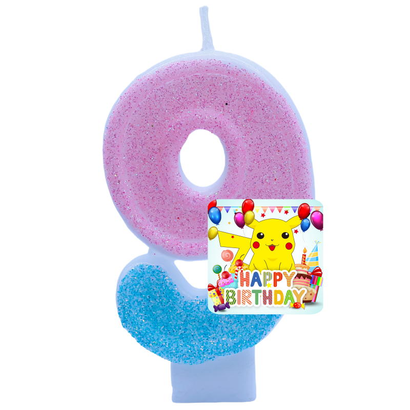 Zebra Candle Supplies - ポケモンモンスターピカチュウキャンドルテーマ誕生日数字 0-9 アニメフィギュア漫画誕生日パーティー用品ケーキデコレーションホットギフト