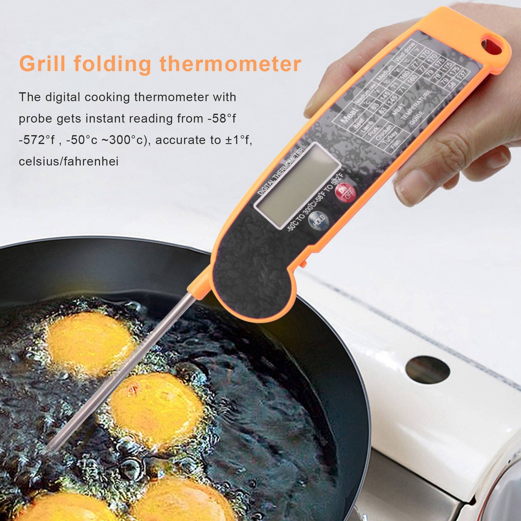 ABMI-デジタルインスタントリードミートサーモメーター、高 - Digital Thermometer Probe のレビューと価格