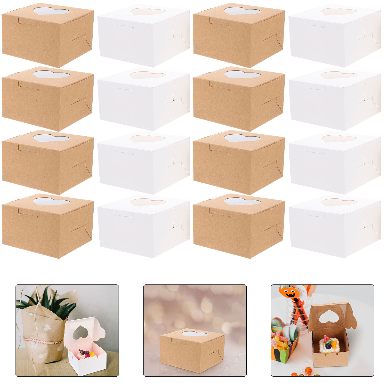 40個入り卵黄ペストリーケーキボックス、プレミアム紙製、厚い - Kraft Paper Box のレビューと価格