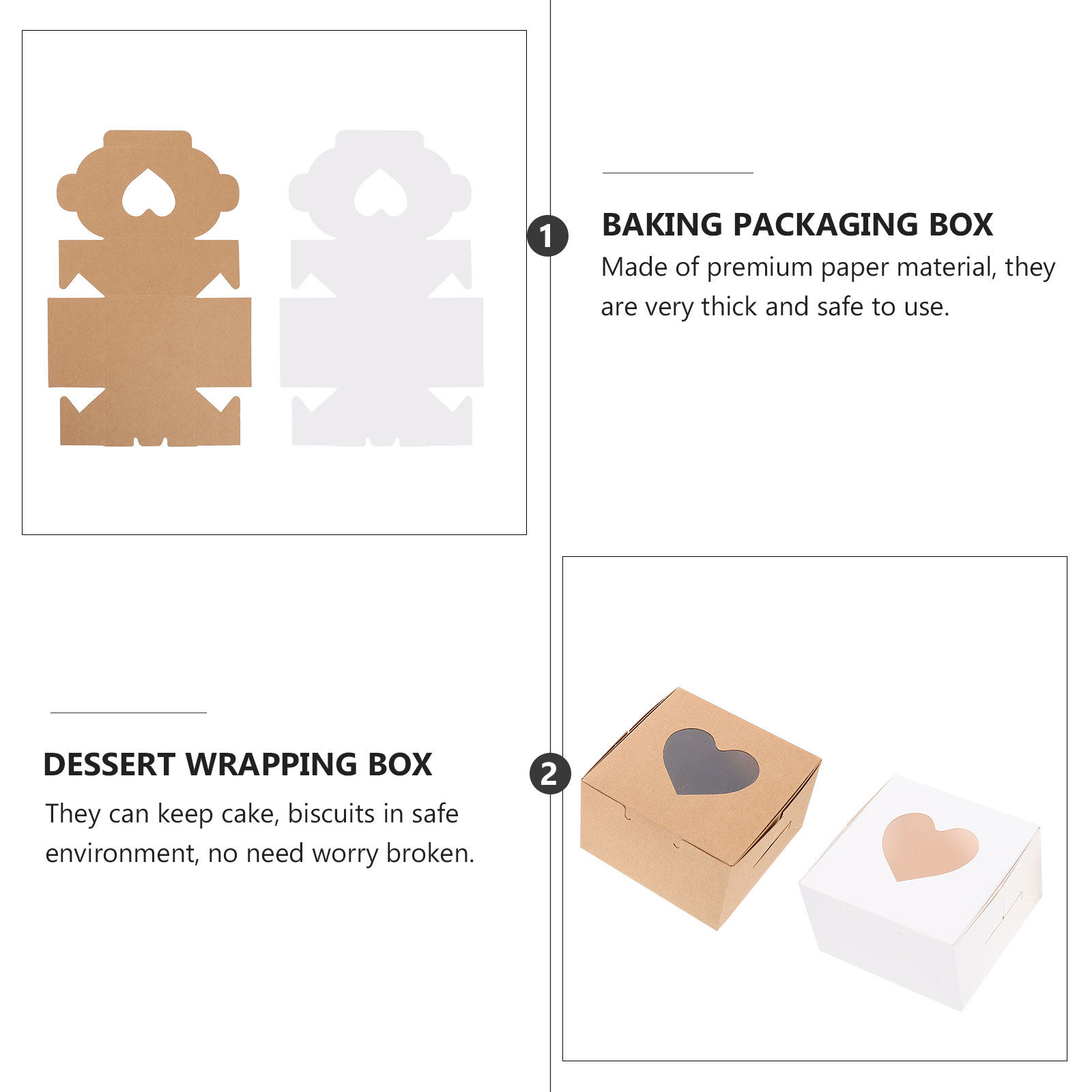 40個入り卵黄ペストリーケーキボックス、プレミアム紙製、厚い - Kraft Paper Box のレビューと価格