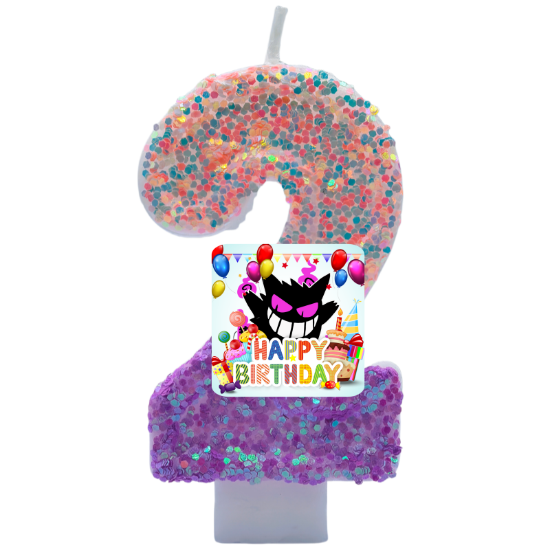ポケモンゲンガーキャンドルテーマ誕生日数字 0-9 アニメフ - Zebra Candle Supplies のレビューと価格