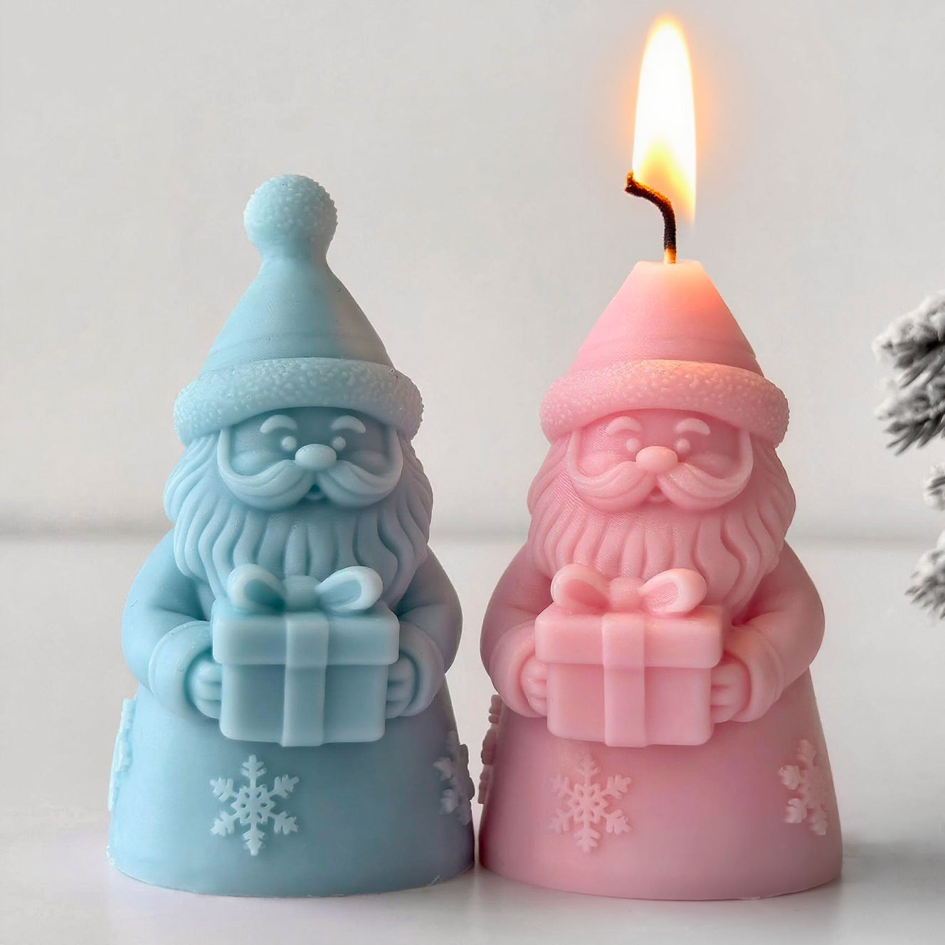サンタクロースギフトボックスシリコーン型手作りアロマキャンド - Candle Supplies Tins のレビューと価格