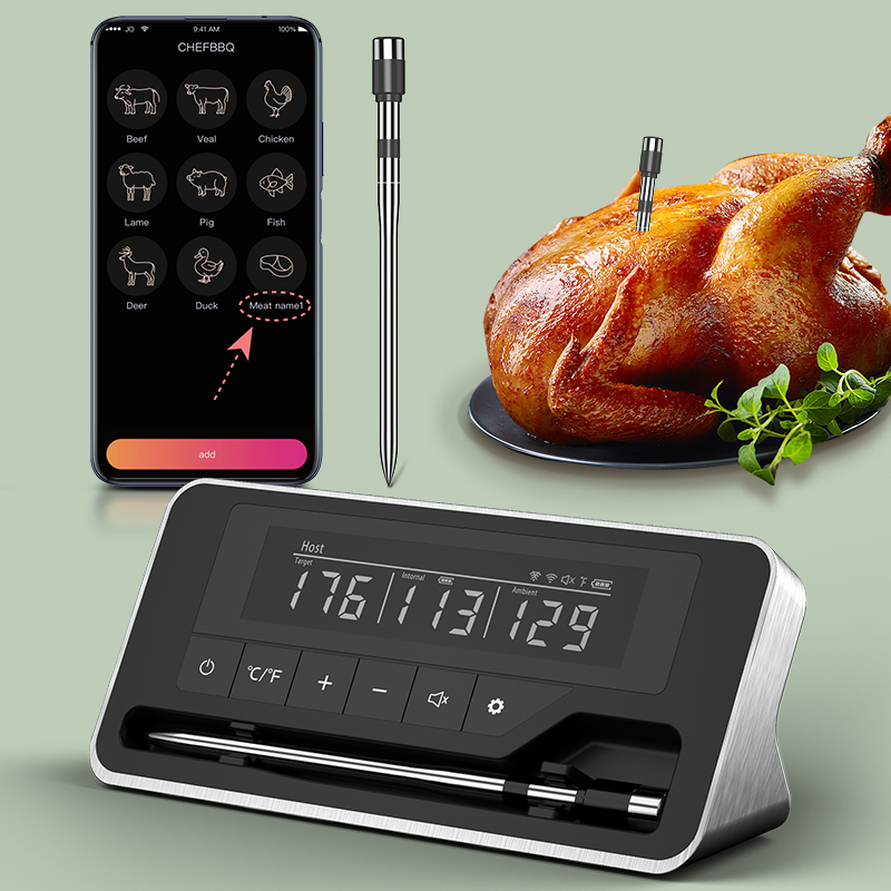 肉用温度計 ワイヤレスプローブ Bluetooth デジタル - Digital Thermometer Probe のレビューと価格