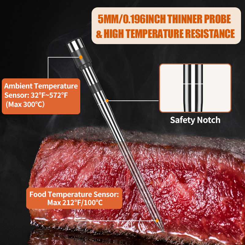 肉用温度計 ワイヤレスプローブ Bluetooth デジタル - Digital Thermometer Probe のレビューと価格