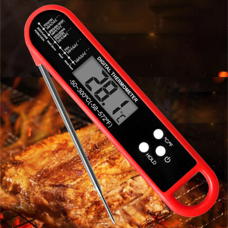 折りたたみ式肉用温度計デジタルキッチン食品調理用温度計肉水ミ - Digital Thermometer Probe のレビューと価格