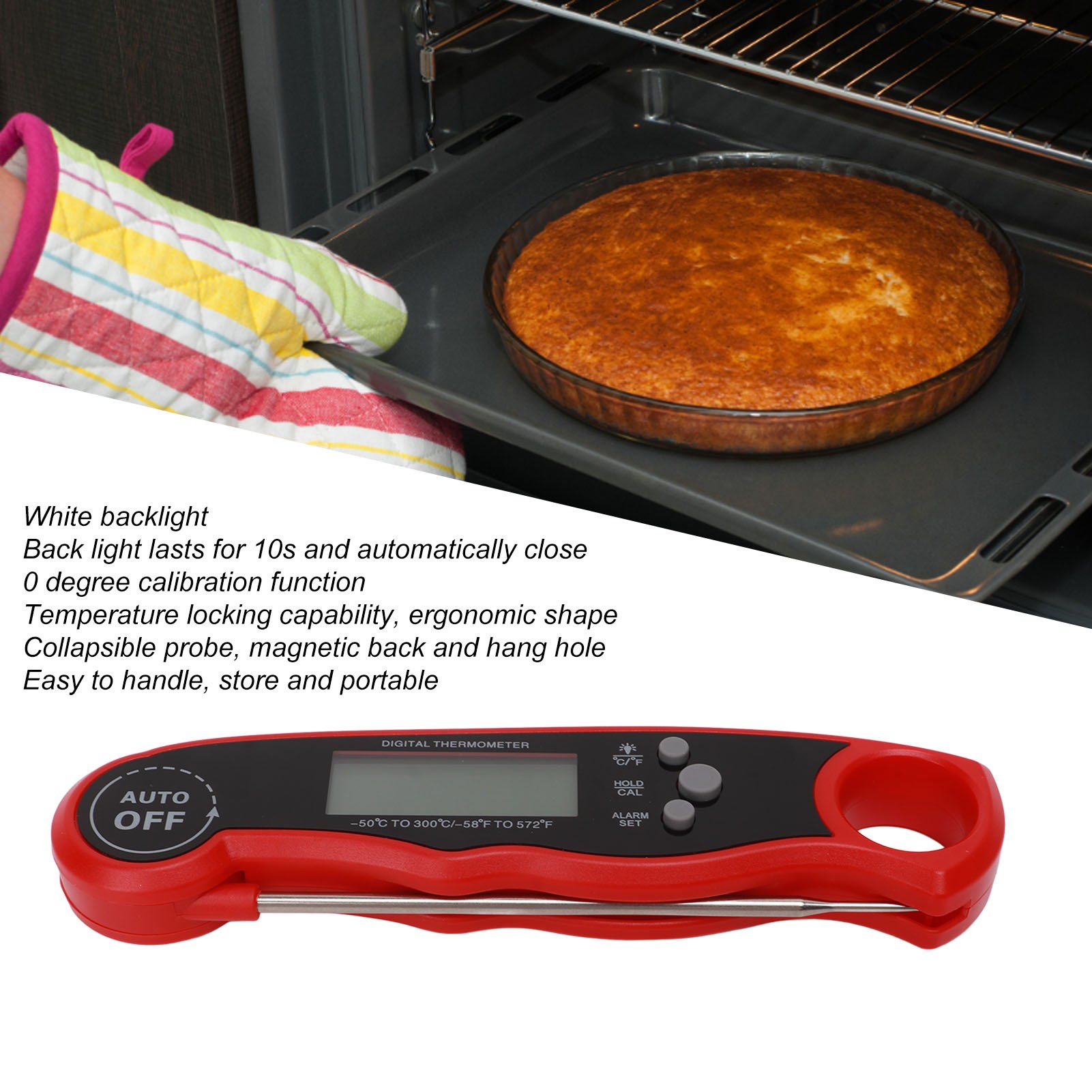 デジタル肉用温度計 2プローブ式 アラーム機能付き バックラ - Digital Thermometer Probe のレビューと価格