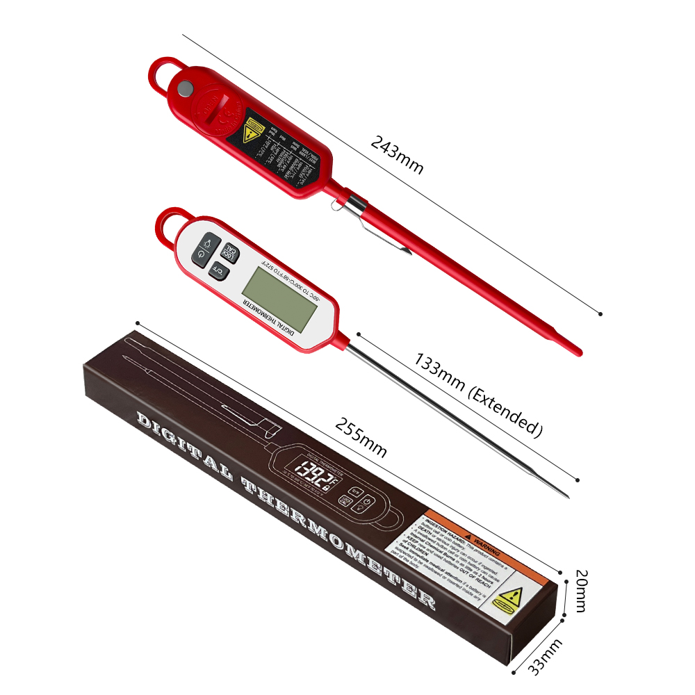 デジタル肉用温度計、インスタント読み取りバックライトディスプ - Digital Thermometer Probe のレビューと価格