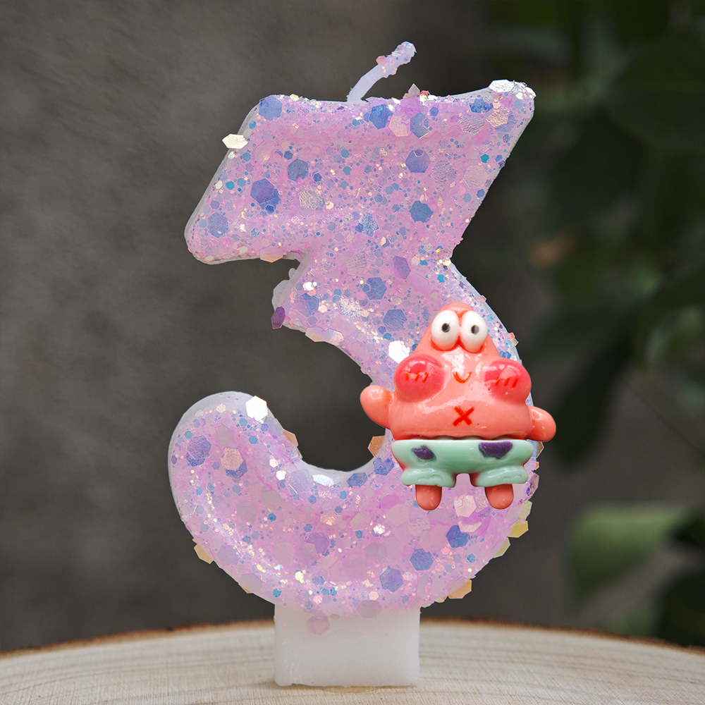 かわいいスポンジボブキャンドル番号 0-9 子供の誕生日ケー - Zebra Candle Supplies のレビューと価格