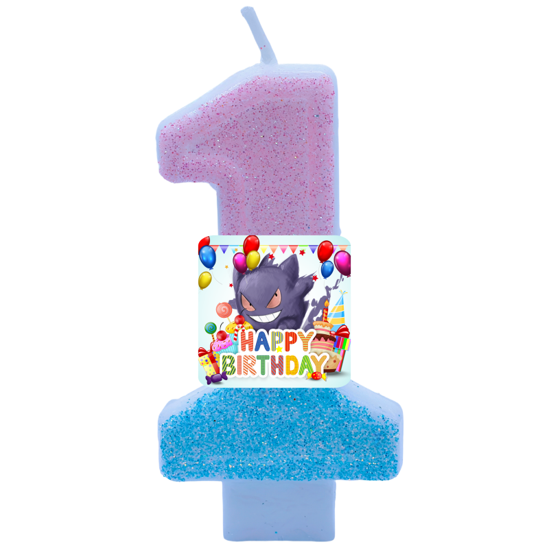 ポケモンゲンガーキャンドルテーマ誕生日数字 0-9 アニメフ - Zebra Candle Supplies のレビューと価格