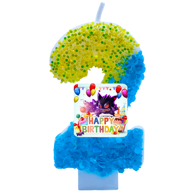 ポケモンゲンガーキャンドルテーマ誕生日数字 0-9 アニメフ - Zebra Candle Supplies のレビューと価格