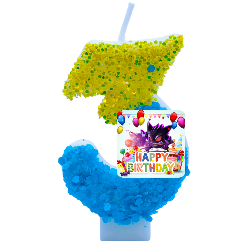ポケモンゲンガーキャンドルテーマ誕生日数字 0-9 アニメフ - Zebra Candle Supplies のレビューと価格