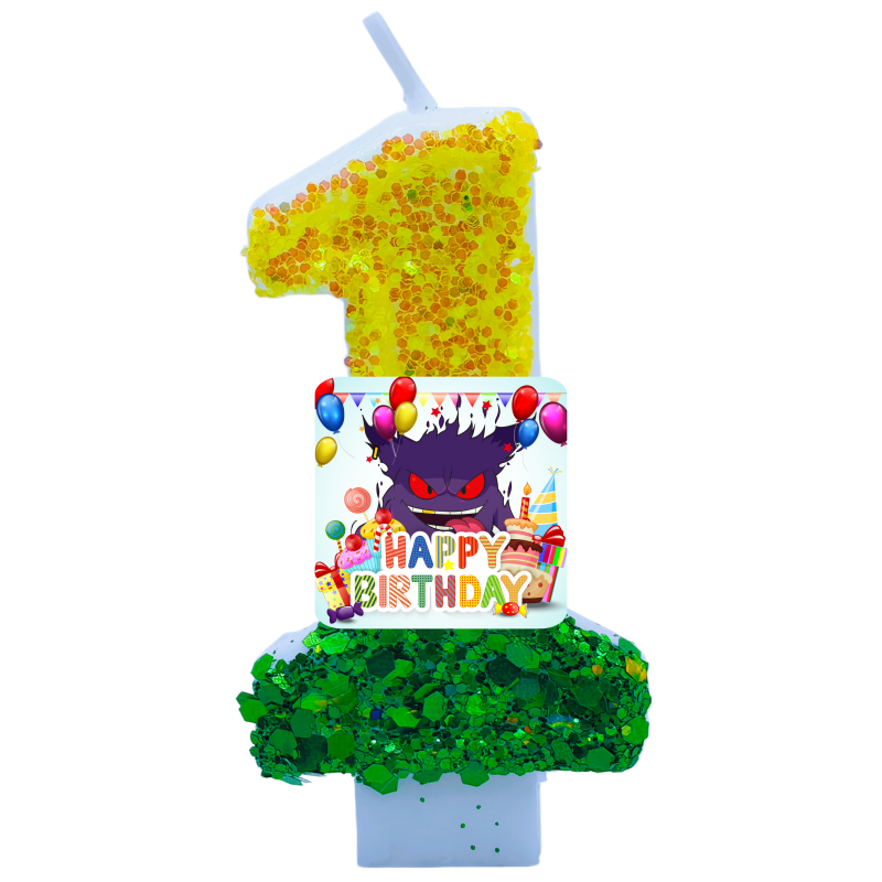 ポケモンゲンガーキャンドルテーマ誕生日数字 0-9 アニメフ - Zebra Candle Supplies のレビューと価格