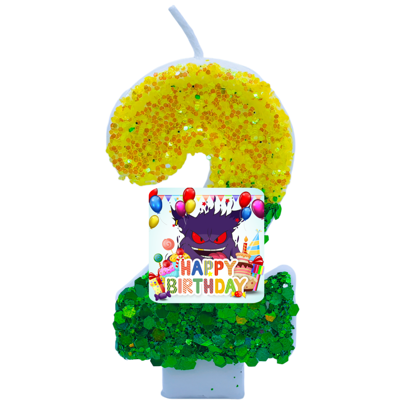 ポケモンゲンガーキャンドルテーマ誕生日数字 0-9 アニメフ - Zebra Candle Supplies のレビューと価格