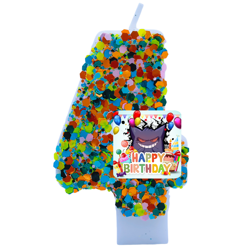 ポケモンゲンガーキャンドルテーマ誕生日数字 0-9 アニメフ - Zebra Candle Supplies のレビューと価格