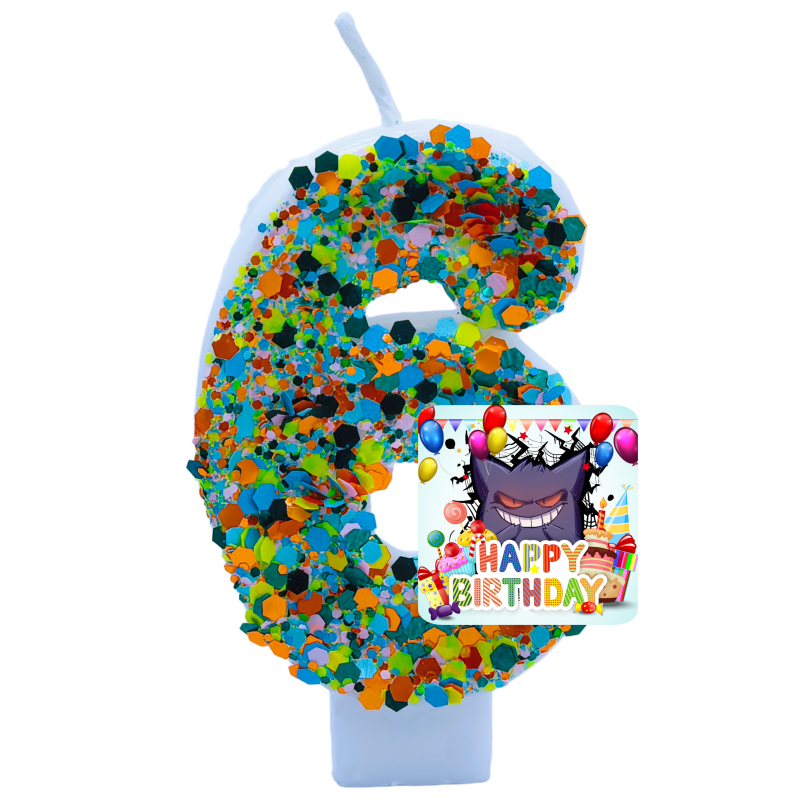 ポケモンゲンガーキャンドルテーマ誕生日数字 0-9 アニメフ - Zebra Candle Supplies のレビューと価格