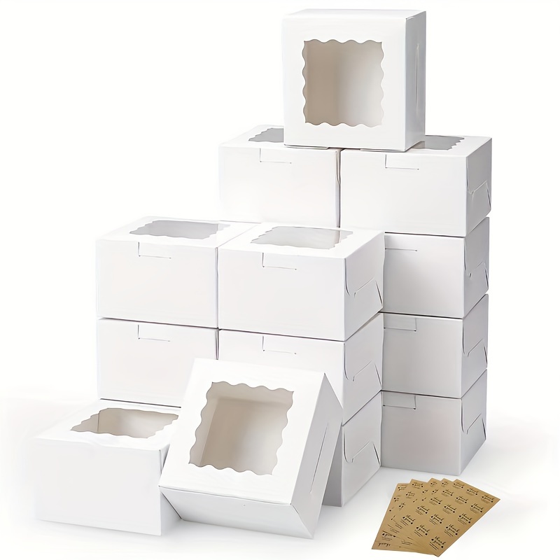 10 個クラフト紙ケーキキャンディボックスオープンウィンドウ - Kraft Paper Box のレビューと価格