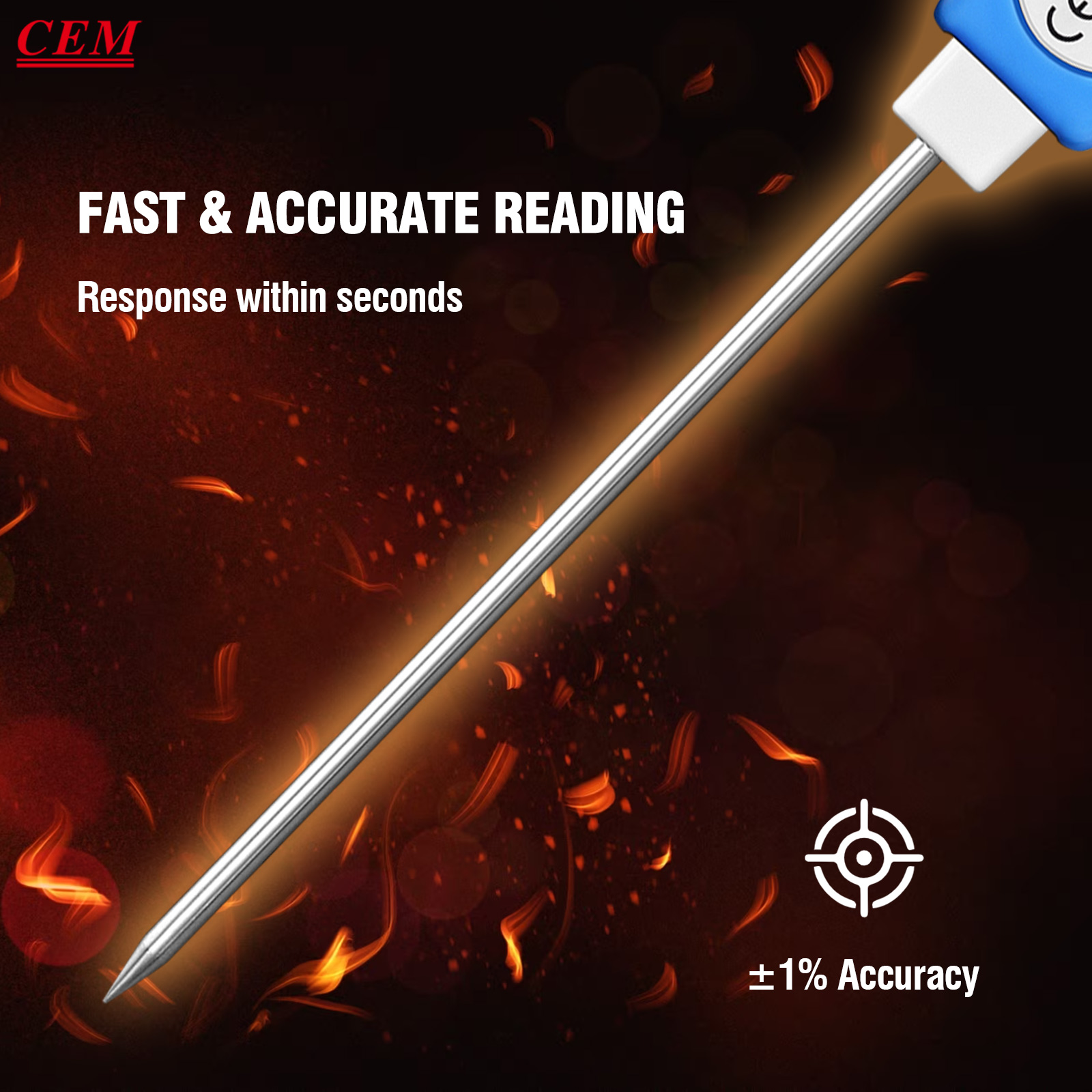 CEM 肉用温度計 デジタル、高精度のインスタント読み取り、 - Digital Thermometer Probe のレビューと価格