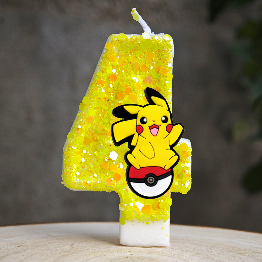 ポケモンピカチュウキャンドルモンスターデジタル子供の誕生日ケ - Zebra Candle Supplies のレビューと価格