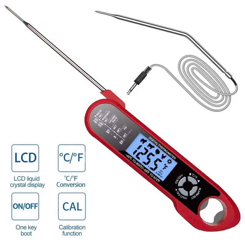 肉用温度計デュアルプローブデジタルキッチン調理用温度計肉食品 - Digital Thermometer Probe のレビューと価格