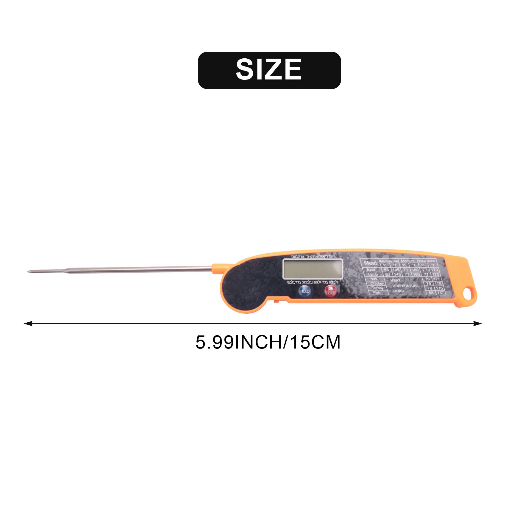 デジタルインスタント読み取り肉用温度計、高精度温度プローブ付 - Digital Thermometer Probe のレビューと価格