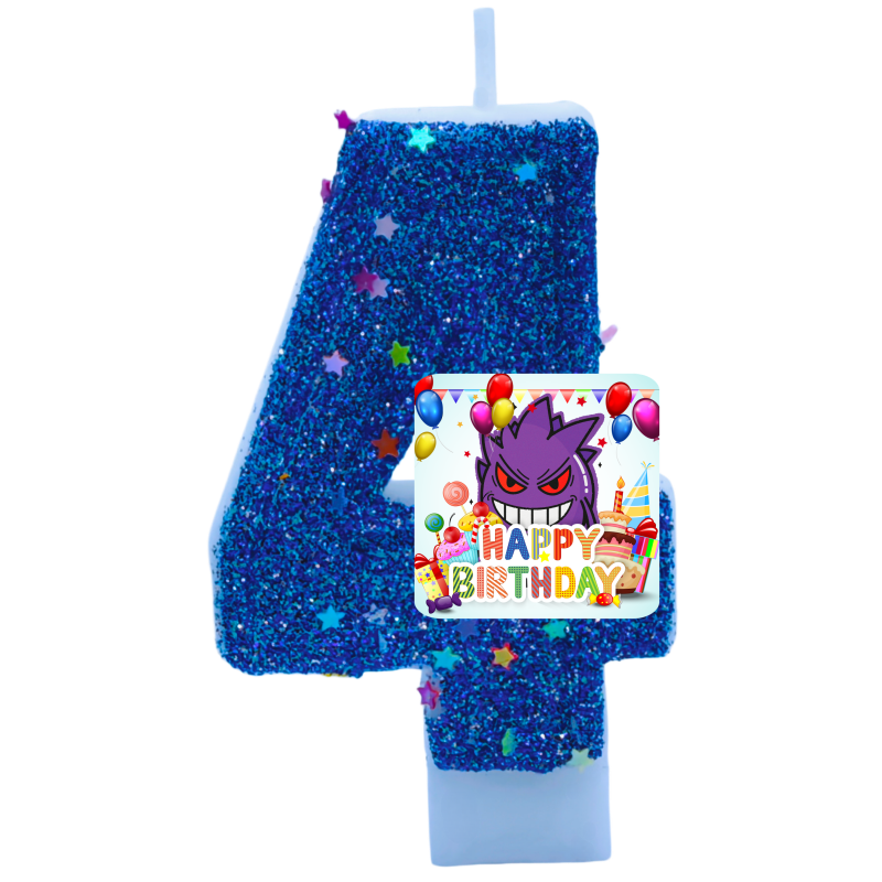 ポケモンゲンガーキャンドルテーマ誕生日数字 0-9 アニメフ - Zebra Candle Supplies のレビューと価格