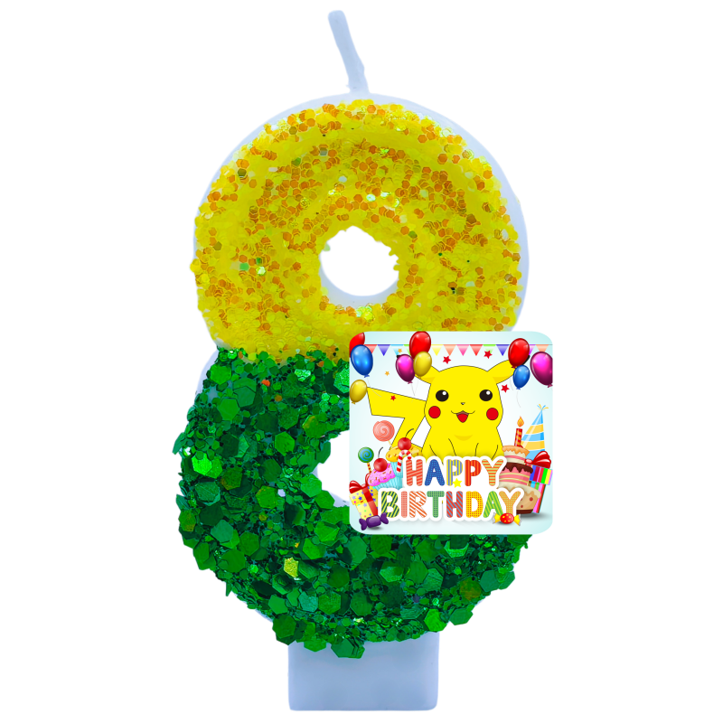 ポケモンモンスターピカチュウキャンドルテーマ誕生日数字 0- - Zebra Candle Supplies のレビューと価格